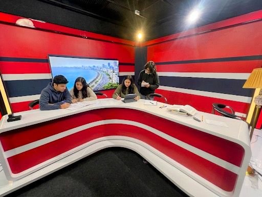 TV Studio anchoring desk