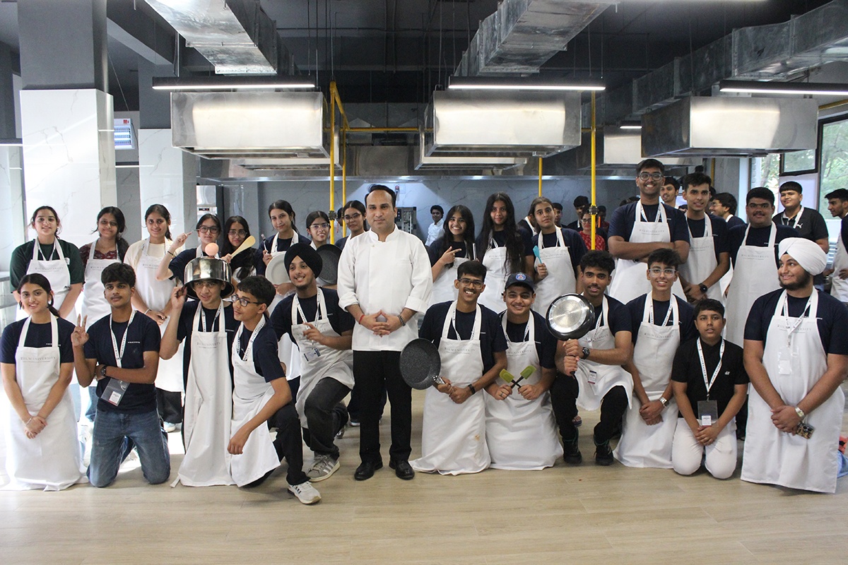 IILM Hospitality students with chef